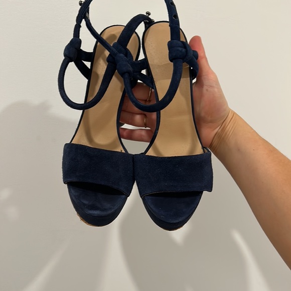 JOES Navy Blue Suede Platform Strappy Heel - Picture 2 of 4